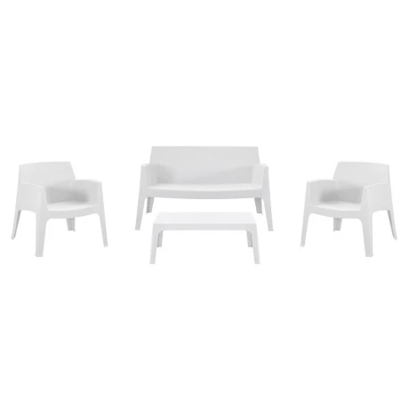 ΣΕΤ LOUNGE 4ΤΜΧ SLEEK HM21275.01 ΛΕΥΚΟ ΠΟΛΥΠΡΟΠΥΛΕΝΙΟ