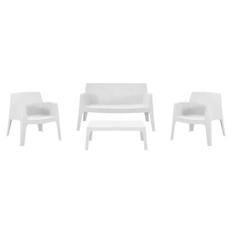 ΣΕΤ LOUNGE 4ΤΜΧ SLEEK HM21275.01 ΛΕΥΚΟ ΠΟΛΥΠΡΟΠΥΛΕΝΙΟ