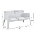 ΣΕΤ LOUNGE 4ΤΜΧ SLEEK HM21275.01 ΛΕΥΚΟ ΠΟΛΥΠΡΟΠΥΛΕΝΙΟ