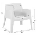 ΣΕΤ LOUNGE 4ΤΜΧ SLEEK HM21275.01 ΛΕΥΚΟ ΠΟΛΥΠΡΟΠΥΛΕΝΙΟ