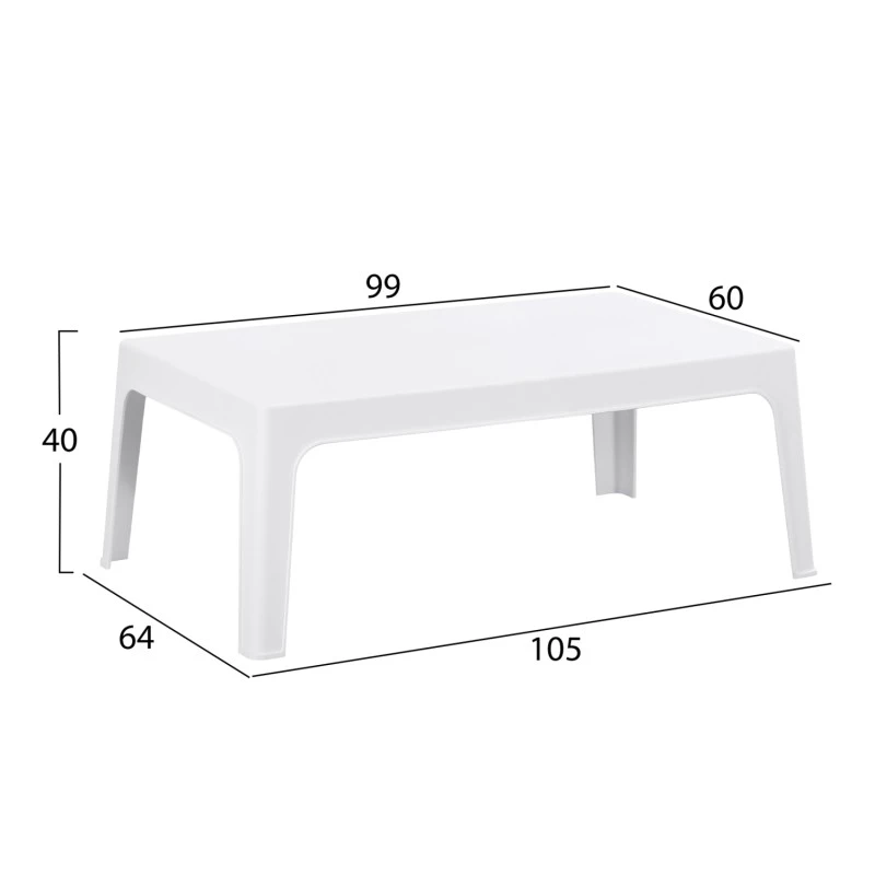 ΣΕΤ LOUNGE 4ΤΜΧ SLEEK HM21275.01 ΛΕΥΚΟ ΠΟΛΥΠΡΟΠΥΛΕΝΙΟ