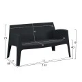 ΣΕΤ LOUNGE 4ΤΜΧ SLEEK HM21275.02 ΜΑΥΡΟ ΠΟΛΥΠΡΟΠΥΛΕΝΙΟ