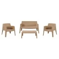 ΣΕΤ LOUNGE 4ΤΜΧ SLEEK HM21275.03 ΚΑΠΟΥΤΣΙΝΟ ΠΟΛΥΠΡΟΠΥΛΕΝΙΟ