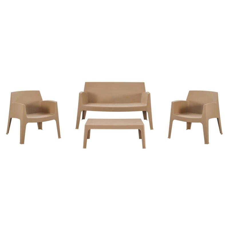ΣΕΤ LOUNGE 4ΤΜΧ SLEEK HM21275.03 ΚΑΠΟΥΤΣΙΝΟ ΠΟΛΥΠΡΟΠΥΛΕΝΙΟ