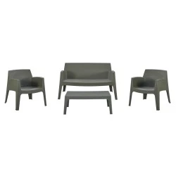ΣΕΤ LOUNGE 4ΤΜΧ SLEEK HM21275.05 DARK OLIVE GREEN ΠΟΛΥΠΡΟΠΥΛΕΝΙΟ