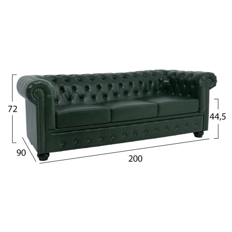 ΣΕΤ ΣΑΛΟΝΙ 3ΤΜΧ MOBAR HM10912.08 PU ΔΕΡΜΑ Τ.CHESTERFIELD ΚΥΠΑΡΙΣΣΙ