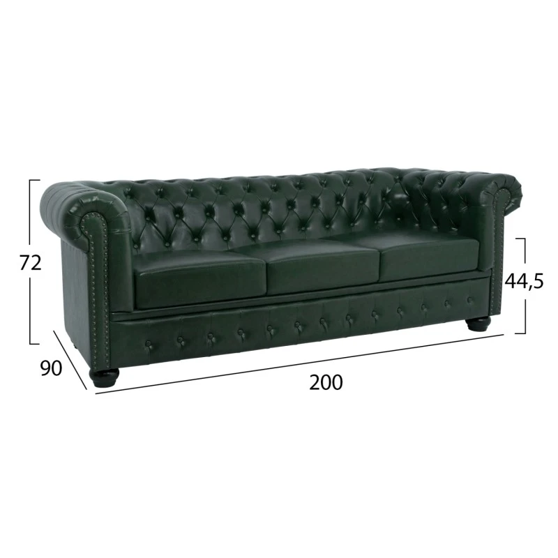 ΣΕΤ ΣΑΛΟΝΙ 3ΤΜΧ MOBAR HM10912.08 PU ΔΕΡΜΑ Τ.CHESTERFIELD ΚΥΠΑΡΙΣΣΙ
