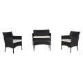 ΣΕΤ ΣΑΛΟΝΙ 4ΤΜΧ STASIA HM6089.04 ΣΥΝΘ.RATTAN ΜΑΥΡΟ-ΜΠΕΖ ΜΑΞΙΛΑΡΙΑ
