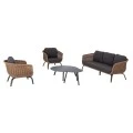 ΣΕΤ ΣΑΛΟΝΙ 5ΤΜΧ STERN HM6555.01 ΓΚΡΙ ΑΛΟΥΜΙΝΙΟ & OLEFIN--TWIST WICKER ΣΕ ΦΥΣΙΚΟ