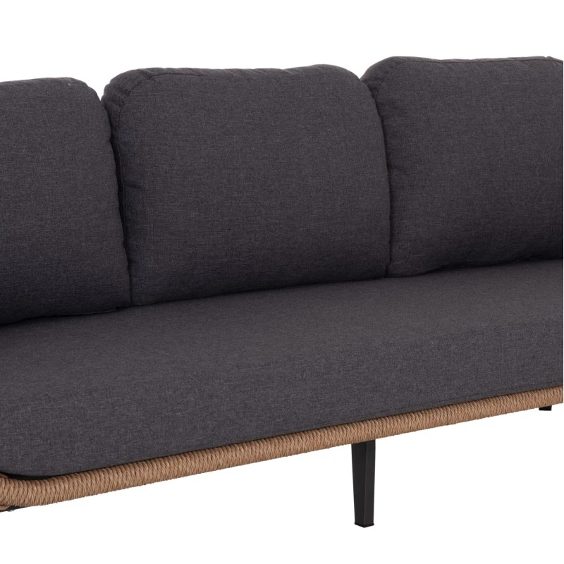 ΣΕΤ ΣΑΛΟΝΙ 5ΤΜΧ STERN HM6555.01 ΓΚΡΙ ΑΛΟΥΜΙΝΙΟ & OLEFIN--TWIST WICKER ΣΕ ΦΥΣΙΚΟ