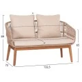 ΣΕΤ ΣΑΛΟΝΙ ΕΞ.ΧΩΡΟΥ 4ΤΜΧ FRANKY HM6231 ΞΥΛΟ ΑΚΑΚΙΑΣ-ΜΕΤΑΛΛΟ-ΣΧΟΙΝΙ