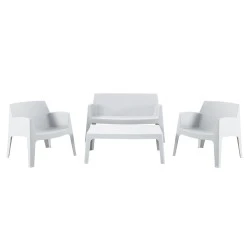 ΣΕΤ ΣΑΛΟΝΙ ΕΞ.ΧΩΡΟΥ 4ΤΜΧ SLEEK HM21268.01 ΛΕΥΚΟ ΠΟΛΥΠΡΟΠΥΛΕΝΙΟ