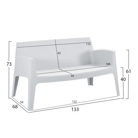 ΣΕΤ ΣΑΛΟΝΙ ΕΞ.ΧΩΡΟΥ 4ΤΜΧ SLEEK HM21268.01 ΛΕΥΚΟ ΠΟΛΥΠΡΟΠΥΛΕΝΙΟ