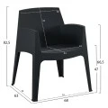 ΣΕΤ ΣΑΛΟΝΙ ΕΞ.ΧΩΡΟΥ 4ΤΜΧ SLEEK HM21268.02 ΜΑΥΡΟ ΠΟΛΥΠΡΟΠΥΛΕΝΙΟ
