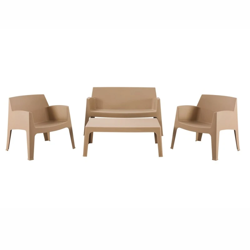 ΣΕΤ ΣΑΛΟΝΙ ΕΞ.ΧΩΡΟΥ 4ΤΜΧ SLEEK HM21268.03 ΚΑΠΟΥΤΣΙΝΟ ΠΟΛΥΠΡΟΠΥΛΕΝΙΟ