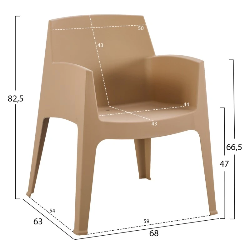 ΣΕΤ ΣΑΛΟΝΙ ΕΞ.ΧΩΡΟΥ 4ΤΜΧ SLEEK HM21268.03 ΚΑΠΟΥΤΣΙΝΟ ΠΟΛΥΠΡΟΠΥΛΕΝΙΟ