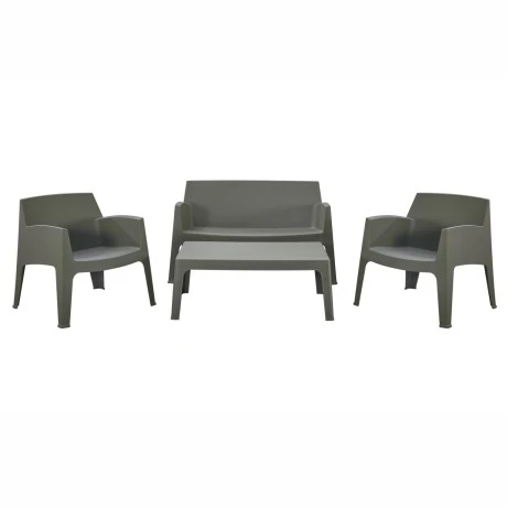 ΣΕΤ ΣΑΛΟΝΙ ΕΞ.ΧΩΡΟΥ 4ΤΜΧ SLEEK HM21268.05 DARK OLIVE GREEN ΠΟΛΥΠΡΟΠΥΛΕΝΙΟ