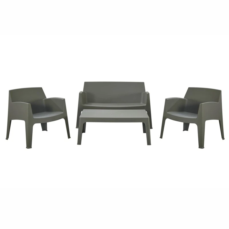 ΣΕΤ ΣΑΛΟΝΙ ΕΞ.ΧΩΡΟΥ 4ΤΜΧ SLEEK HM21268.05 DARK OLIVE GREEN ΠΟΛΥΠΡΟΠΥΛΕΝΙΟ