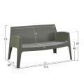 ΣΕΤ ΣΑΛΟΝΙ ΕΞ.ΧΩΡΟΥ 4ΤΜΧ SLEEK HM21268.05 DARK OLIVE GREEN ΠΟΛΥΠΡΟΠΥΛΕΝΙΟ