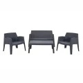 ΣΕΤ ΣΑΛΟΝΙ ΕΞ.ΧΩΡΟΥ 4ΤΜΧ SLEEK HM21268.10 ΓΚΡΙ ΠΟΛΥΠΡΟΠΥΛΕΝΙΟ