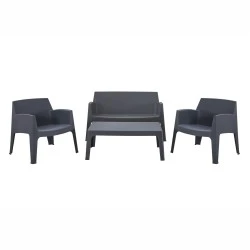 ΣΕΤ ΣΑΛΟΝΙ ΕΞ.ΧΩΡΟΥ 4ΤΜΧ SLEEK HM21268.10 ΓΚΡΙ ΠΟΛΥΠΡΟΠΥΛΕΝΙΟ