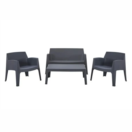 ΣΕΤ ΣΑΛΟΝΙ ΕΞ.ΧΩΡΟΥ 4ΤΜΧ SLEEK HM21268.10 ΓΚΡΙ ΠΟΛΥΠΡΟΠΥΛΕΝΙΟ