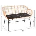 ΣΕΤ ΣΑΛΟΝΙ ΕΞΩΤΕΡΙΚΟΥ ΧΩΡΟΥ 4ΤΜΧ ALLEGRA HM21052 WICKER-ΜΕΤΑΛΛΟ