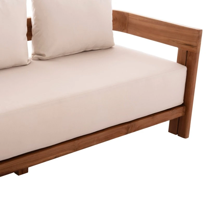 ΣΕΤ ΣΑΛΟΝΙ KIOTO HM10962 5ΤΜΧ & 5 ΘΕΣΕΩΝ--ΞΥΛΟ TEAK--ΜΠΕΖ ΜΑΞΙΛΑΡΙΑ