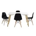 ΣΕΤ ΤΡΑΠΕΖΑΡΙΑ 5Τ ΤΡΑΠΕΖΙ MINIMAL 120x80x73 cm-TWIST ΜΑΥΡΕΣ HM10080.02
