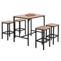 ΣΕΤ ΤΡΑΠΕΖΑΡΙΑ ΜΠΑΡ 5ΤΜΧ BOXY HM9882.01 ΜΑΥΡΟ ΜΕΤΑΛΛΟ-ΜΕΛΑΜΙΝΗ ΣΕ SONAMA