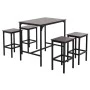 ΣΕΤ ΤΡΑΠΕΖΑΡΙΑ ΜΠΑΡ 5ΤΜΧ BOXY HM9882.13 ΜΑΥΡΟ ΜΕΤΑΛΛΟ-ΜΕΛΑΜΙΝΗ ΜΑΥΡΟ ΜΑΡΜΑΡΟ