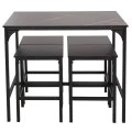ΣΕΤ ΤΡΑΠΕΖΑΡΙΑ ΜΠΑΡ 5ΤΜΧ BOXY HM9882.13 ΜΑΥΡΟ ΜΕΤΑΛΛΟ-ΜΕΛΑΜΙΝΗ ΜΑΥΡΟ ΜΑΡΜΑΡΟ