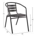ΣΕΤ ΤΡΑΠΕΖΑΡΙΑΣ 5ΤΜΧ ADAM HM21220.01 ΚΑΡΕΚΛΕΣ ΜΕΤΑΛΛΙΚΕΣ & ΤΡΑΠΕΖΙ 110x60 ΓΚΡΙ