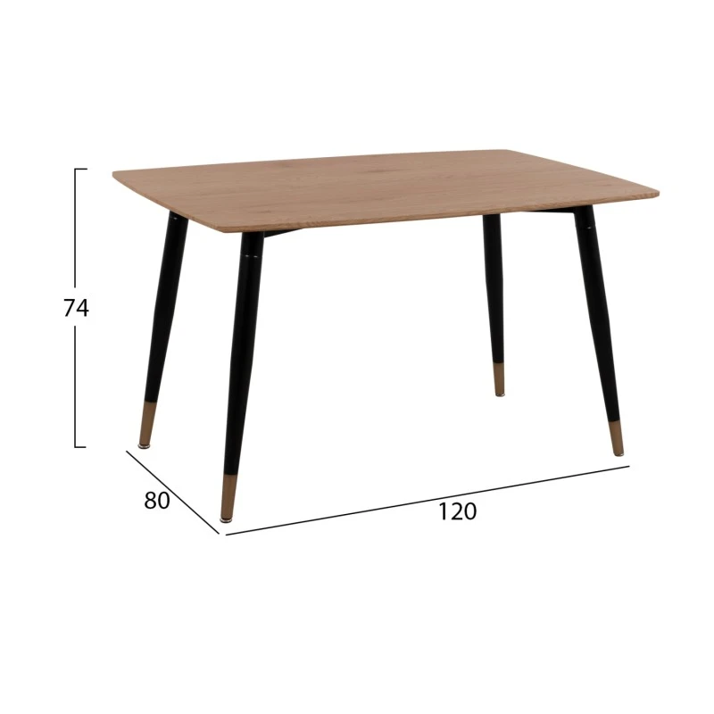 ΣΕΤ ΤΡΑΠΕΖΑΡΙΑΣ 5ΤΜΧ ALIZA HM11196.09 MDF TOP-ΒΕΛΟΥΔΟ & ΜΕΤΑΛΛΟ ΣΕ ΜΑΥΡΟ