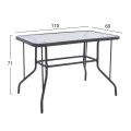 ΣΕΤ ΤΡΑΠΕΖΑΡΙΑΣ 5ΤΜΧ AVRIL HM21221 ΚΑΡΕΚΛΕΣ ΜΕΤΑΛΛΙΚΕΣ & ΤΡΑΠΕΖΙ 110x60 ΓΚΡΙ