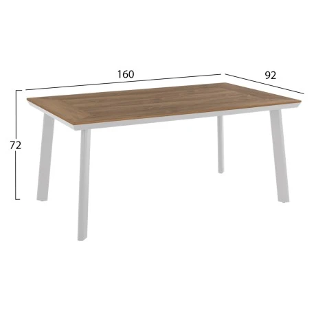 ΣΕΤ ΤΡΑΠΕΖΑΡΙΑΣ 5ΤΜΧ BERG HM10823.01 ΑΛΟΥΜΙΝΙΟ-POLYWOOD-TEXTILENE---ΛΕΥΚΟ