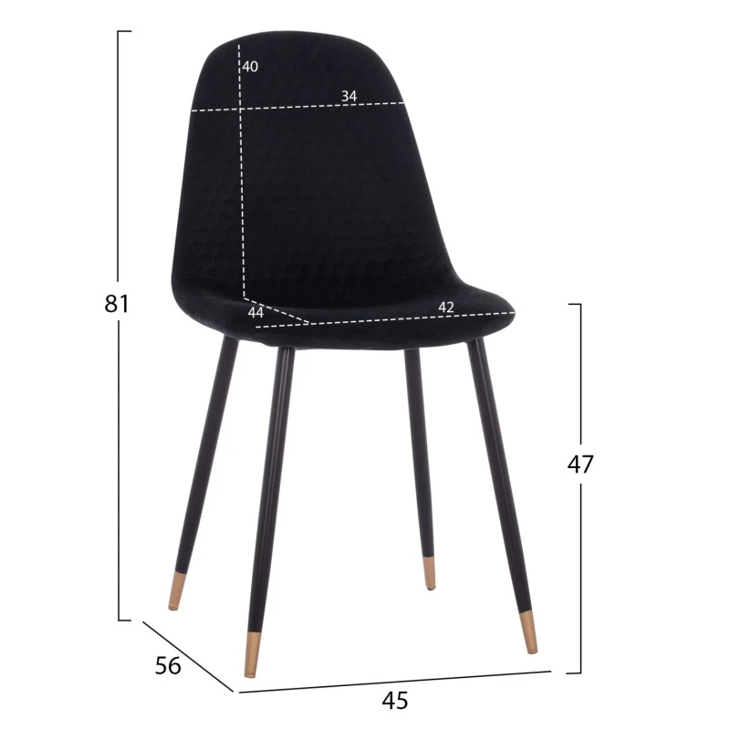 ΣΕΤ ΤΡΑΠΕΖΑΡΙΑΣ 5ΤΜΧ BROLIN HM21191 MDF TOP-ΜΕΤΑΛΛΙΚΑ ΠΟΔΙΑ-ΒΕΛΟΥΔΟ--ΜΑΥΡΟ