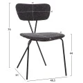 ΣΕΤ ΤΡΑΠΕΖΑΡΙΑΣ 5ΤΜΧ BROLIN HM21200 MDF TOP & ΜΕΤΑΛΛΟ ΜΑΥΡΟ-ΣΚΟΥΡΟ ΓΚΡΙ ΥΦΑΣΜΑ