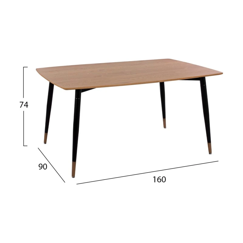 ΣΕΤ ΤΡΑΠΕΖΑΡΙΑΣ 5ΤΜΧ JOLIE HM11198.08 MDF TOP-ΒΕΛΟΥΔΟ ΜΠΛΕ & ΜΕΤΑΛΛΟ ΜΑΥΡΟ