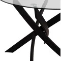 ΣΕΤ ΤΡΑΠΕΖΑΡΙΑΣ 5ΤΜΧ LADY HM21199.01 ΓΥΑΛΙ--ΜΕΤΑΛΛΟ ΣΕ ΜΑΥΡΟ & ΒΕΛΟΥΔΟ ΓΚΡΙ