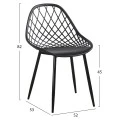 ΣΕΤ ΤΡΑΠΕΖΑΡΙΑΣ 5ΤΜΧ LIO HM21175 MDF TOP & ΠΟΛΥΠΡΟΠΥΛΕΝΙΟ ΣΕ ΜΑΥΡΟ