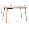 ΣΕΤ ΤΡΑΠΕΖΑΡΙΑΣ 5ΤΜΧ LUCIEN HM21183 MDF TOP & ΞΥΛΟ ΟΞΙΑΣ ΣΕ ΦΥΣΙΚΟ ΧΡΩΜΑ