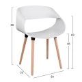 ΣΕΤ ΤΡΑΠΕΖΑΡΙΑΣ 5ΤΜΧ MAGGIE HM21186 MDF TOP & ΠΟΛΥΠΡΟΠΥΛΕΝΙΟ ΣΕ ΛΕΥΚΟ ΧΡΩΜΑ