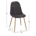 ΣΕΤ ΤΡΑΠΕΖΑΡΙΑΣ 5ΤΜΧ MINARDO HM21179 MDF TOP ΣΕ ΜΑΥΡΟ--ΣΚΟΥΡΟ ΓΚΡΙ ΥΦΑΣΜΑ