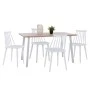 ΣΕΤ ΤΡΑΠΕΖΑΡΙΑΣ 5ΤΜΧ OFIRA HM10634 MDF TOP ΣΕ SONAMA--ΛΕΥΚΕΣ ΚΑΡΕΚΛΕΣ