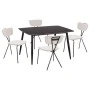 ΣΕΤ ΤΡΑΠΕΖΑΡΙΑΣ 5ΤΜΧ RAVEN HM21067.02 ΚΕΡΑΜΙΚΟ TOP ΜΑΥΡΟ ΜΑΡΜΑΡΟ--ΜΕΤΑΛΛΟ