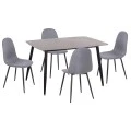 ΣΕΤ ΤΡΑΠΕΖΑΡΙΑΣ 5ΤΜΧ RAVEN HM21068.03 ΚΕΡΑΜΙΚΟ TOP ΓΚΡΙ ΜΑΡΜΑΡΟ--ΓΚΡΙ ΥΦΑΣΜΑ