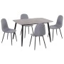 ΣΕΤ ΤΡΑΠΕΖΑΡΙΑΣ 5ΤΜΧ RAVEN HM21068.03 ΚΕΡΑΜΙΚΟ TOP ΓΚΡΙ ΜΑΡΜΑΡΟ--ΓΚΡΙ ΥΦΑΣΜΑ