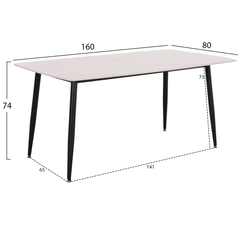 ΣΕΤ ΤΡΑΠΕΖΑΡΙΑΣ 5ΤΜΧ RAVEN HM21069.01 ΚΕΡΑΜΙΚΟ TOP ΛΕΥΚΟ ΜΑΡΜΑΡΟ & 4 ΚΑΡΕΚΛΕΣ