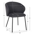 ΣΕΤ ΤΡΑΠΕΖΑΡΙΑΣ 5ΤΜΧ RAVEN HM21069.02 ΚΕΡΑΜΙΚΟ TOP ΜΑΥΡΟ ΜΑΡΜΑΡΟ & 4 ΚΑΡΕΚΛΕΣ
